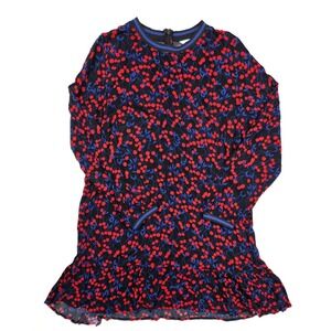 Popsugar Cherry Dream Fresh‎ Prep Ruffled Flounce Midi Dress Women's Size Medium